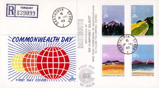 commonwealth logo. Commonwealth Day. Cover Title: Commonwealth logo First Day Cover