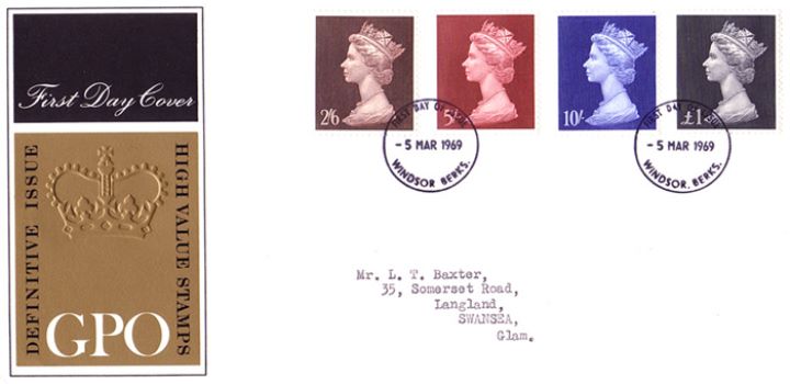 Machins: High Values Set, New Style High Value Definitives Machins: High Values Set, New Style High Value Definitives
