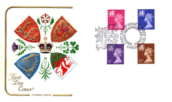 Wales 2 1/2p, 3p, 5p, 7 1/2p, Regional Coats of Arms & Emblems Wales 2 1/2p, 3p, 5p, 7 1/2p, Regional Coats of Arms & Emblems