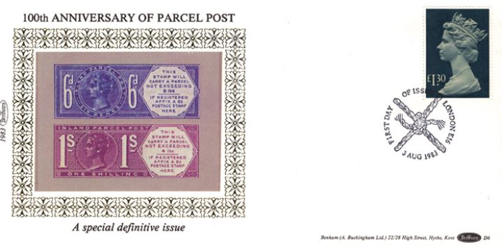 Machins: Parcel Post: £1.30, Victorian Inland Parcel Post Stamps Machins: Parcel Post: £1.30, Victorian Inland Parcel Post Stamps