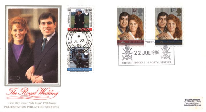 Royal Wedding 1986, South Atlantic - Double Dated covers Royal Wedding 1986, South Atlantic - Double Dated covers