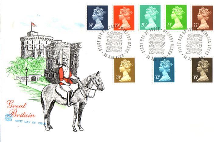 Machins: 14p, 19p, 20p, 23p, 27p, 28p, 32p, 35p, Household Cavalry at Windsor Castle Machins: 14p, 19p, 20p, 23p, 27p, 28p, 32p, 35p, Household Cavalry at Windsor Castle