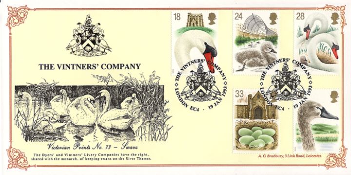 Swans, The Vintners' Company Swans, The Vintners' Company