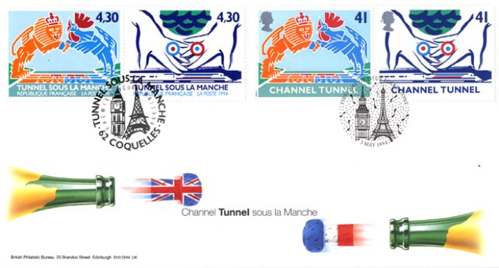Channel Tunnel, Flags of France and UK Channel Tunnel, Flags of France and UK