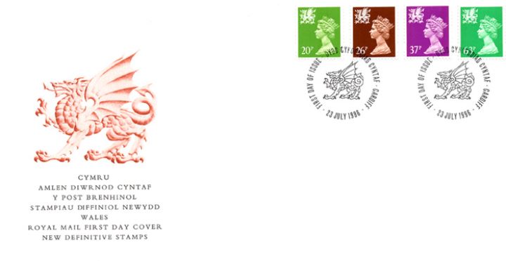 Wales 20p, 26p, 37p, 63p, Welsh Dragon Wales 20p, 26p, 37p, 63p, Welsh Dragon