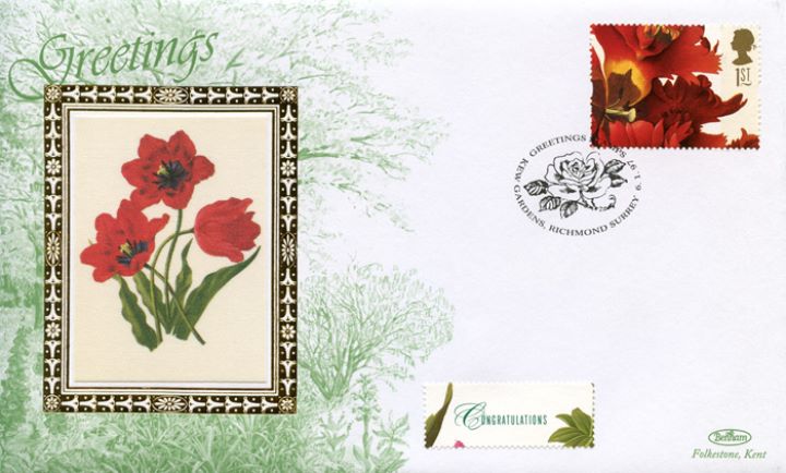 Flower Paintings (Greetings), Le Perroquet rouge Flower Paintings (Greetings), Le Perroquet rouge