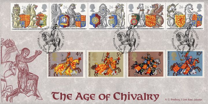 Queen's Beasts, Age of Chivalry with 1974 issue Queen's Beasts, Age of Chivalry with 1974 issue