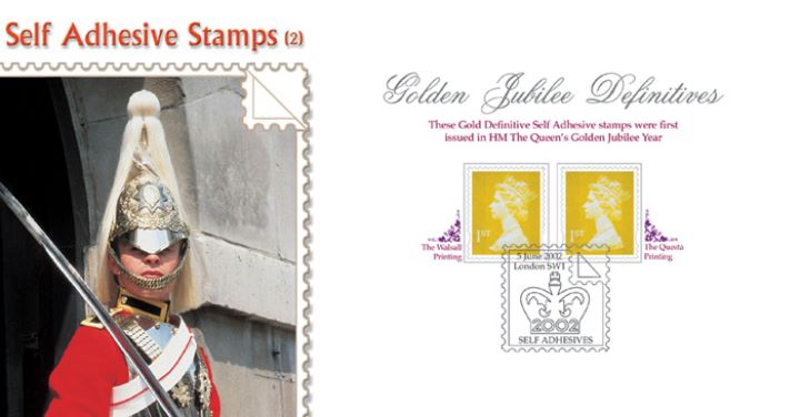 Machins (EP): Gold Stamps: 1st Self Adhesive, Horse Guards Parade Machins (EP): Gold Stamps: 1st Self Adhesive, Horse Guards Parade