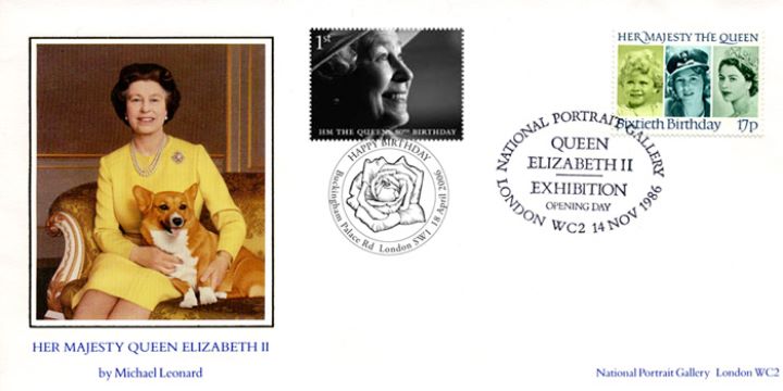 Queen's 80th Birthday, Double-dated cover Queen's 80th Birthday, Double-dated cover