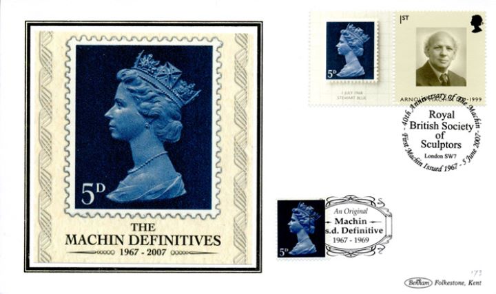 Machin 40 Years: Generic Sheet, The first Machin stamps Machin 40 Years: Generic Sheet, The first Machin stamps