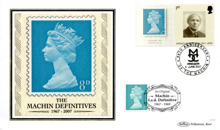 Machin 40 Years: Generic Sheet, The first Machin stamps Machin 40 Years: Generic Sheet, The first Machin stamps