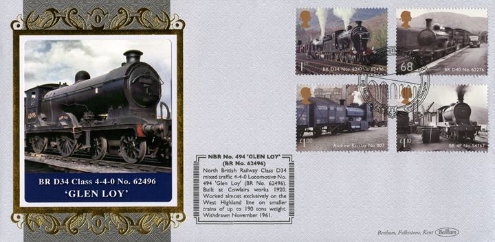 Classic Locomotives: Series No.2: Miniature Sheet, Glen Loy Classic Locomotives: Series No.2: Miniature Sheet, Glen Loy