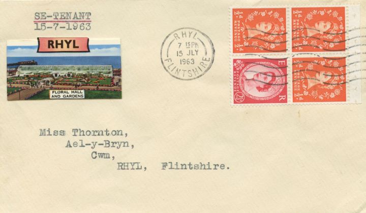 Stitched: QEII: 2s for holiday resorts, Floral Hall and Gardens at Rhyl Stitched: QEII: 2s for holiday resorts, Floral Hall and Gardens at Rhyl