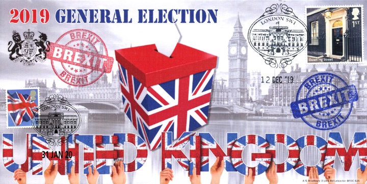 Election and Brexit Cover No.2, Double Dated Cover Election and Brexit Cover No.2, Double Dated Cover