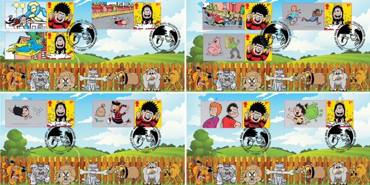 Dennis & Gnasher: Generic Sheet, Set of 4 covers Dennis & Gnasher: Generic Sheet, Set of 4 covers