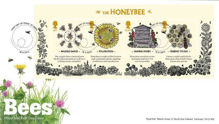 Bees: Miniature Sheet, Bees and Wild Flowers Bees: Miniature Sheet, Bees and Wild Flowers