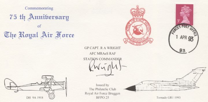 75th Anniversary of RAF, RAF Bruggen Crest & Aircraft 75th Anniversary of RAF, RAF Bruggen Crest & Aircraft