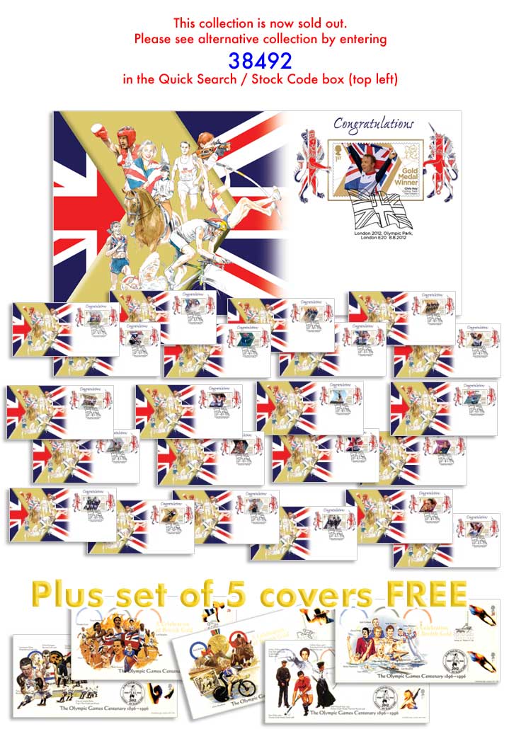 Olympic Gold Stamps: Collection