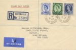 Wildings: 4d, 1s 3d, 1s 6d
Airmail Cover