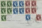 Wildings: 9d, 10d, 11d
Blocks of four stamps