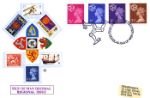 Isle of Man 2 1/2p, 3p, 5p, 7 1/2p
Regional Coats of Arms & Stamps