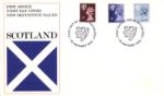 Scotland 7p, 9p, 10 1/2p
Flag of St. Andrew