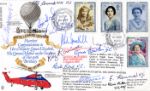 Queen Mother 90th Birthday, 4 VCs and 5 GCs Holders
Autographed By: Bill Reid VC (World War II Bomber Pilot)