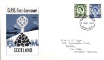 01.03.1967
Scotland 9d & 1s6d
Celtic Cross
Royal Mail/Post Office