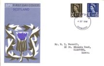 04.09.1968
Scotland 4d Brown & 5d Blue
The Scottish Thistle
Royal Mail/Post Office