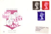 17.06.1970
Machins: 10p, 20p, 50p
Decimal Stamps & Coins
Stuart