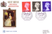 17.06.1970
Machins: 10p, 20p, 50p
H M The Queen
Wessex