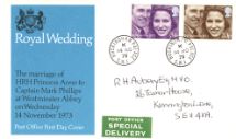 14.11.1973
Royal Wedding 1973
Circular date stamp pmks
Royal Mail/Post Office