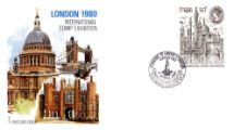 09.04.1980
London 1980: 50p Stamp
Montage of London Buildings
Philart