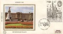09.04.1980
London 1980: 50p Stamp
Buckingham Palace
Benham, 1980 Small Silk No.3