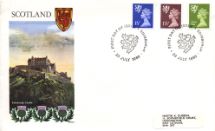 23.07.1980
Scotland 12p, 13 1/2p, 15p
Edinburgh Castle
Philart