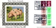 05.04.1983
Vending: New Design: 50p Rare Breeds 2 (Glos Old Spot Pig)
Gloucester Old Spot Pig
Benham, D No.4