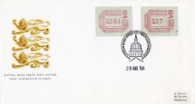 28.08.1984
16 1/2p & 17p [Frama Labels]
Three Lions
Royal Mail/Post Office