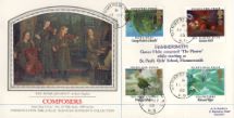 14.05.1985
British Composers
The Home Quartet
Pres. Philatelic Services, Sotheby Silk No.12