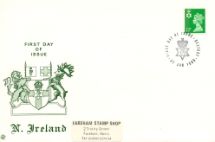 07.01.1986
Northern Ireland 12p Bright Green
Coat of Arms
Stuart