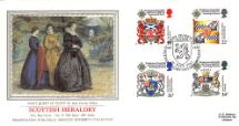 21.07.1987
Scottish Heraldry
Mary Queen of Scots
Pres. Philatelic Services, Sotheby Silk No.33