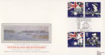 21.06.1988
Australian Bicentenary
Sydney Harbour
Pres. Philatelic Services, Sotheby Silk No.41