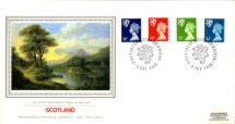 08.11.1988
Scotland 14p, 19p, 23p, 32p
The Ferry Near Inver
Pres. Philatelic Services