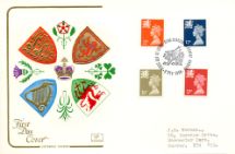 04.12.1990
Wales 17p, 22p, 26p, 37p
Heraldic Crests
Cotswold