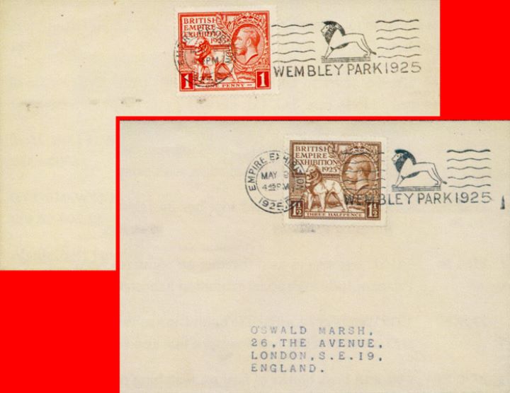 Wembley Exhibition 1925, Pair of plain covers