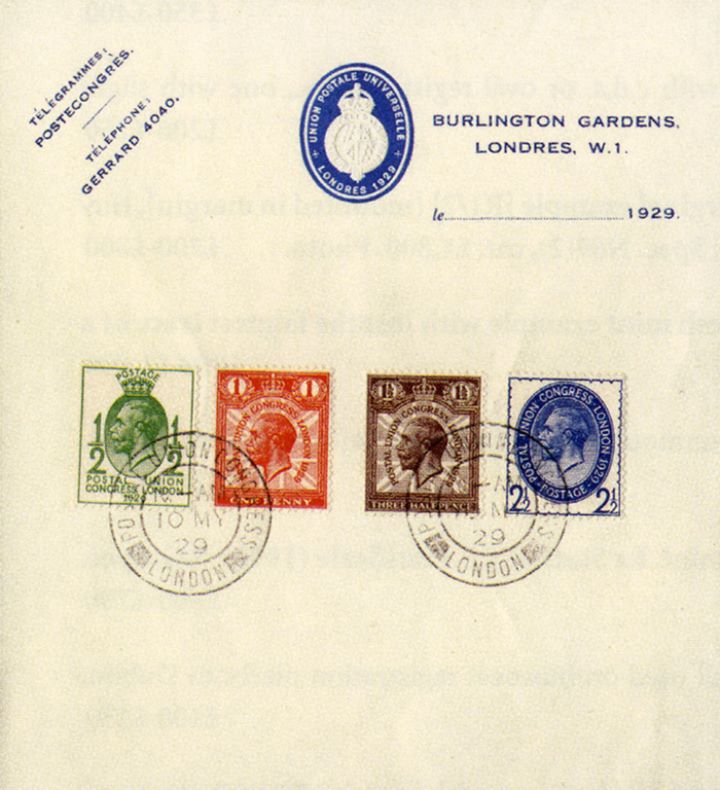 Postal Union Congress, Official Stationery