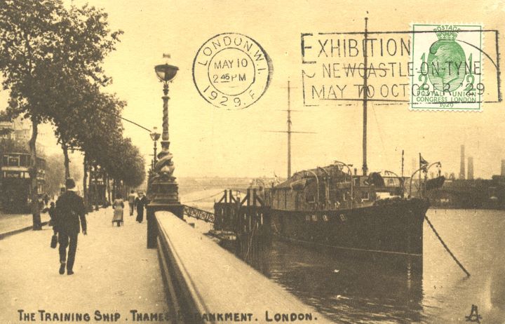 Postal Union Congress, Training ship - Thames Embankment