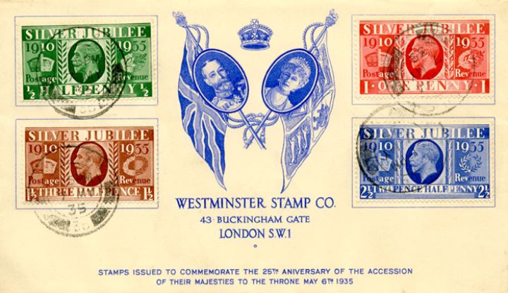 King George V Silver Jubilee, Westminster Stamp Co.