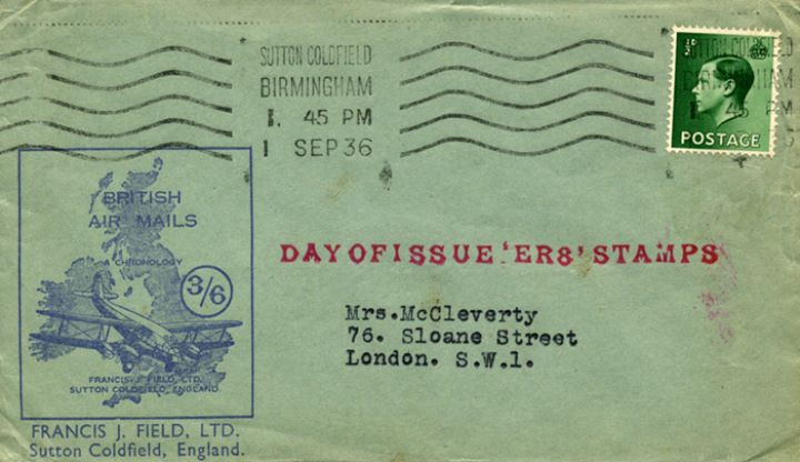 KEVIII: 1/2d, 1 1/2d, 2 1/2d, British Air Mails