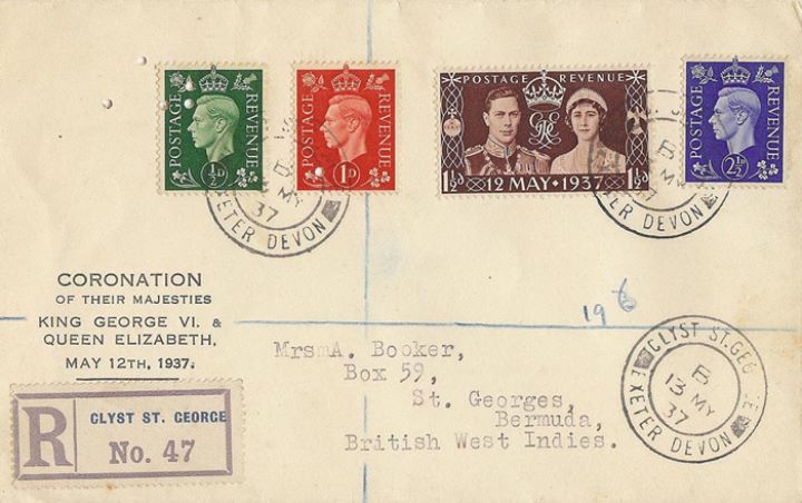 King George VI Coronation, Clyst St George Postmark