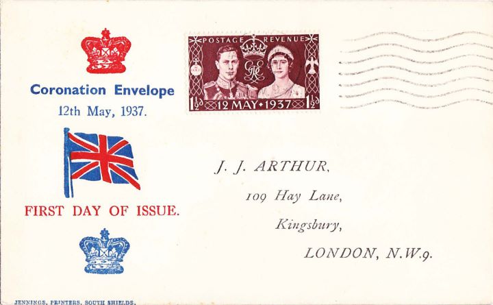 King George VI Coronation, Union Flag and Crown